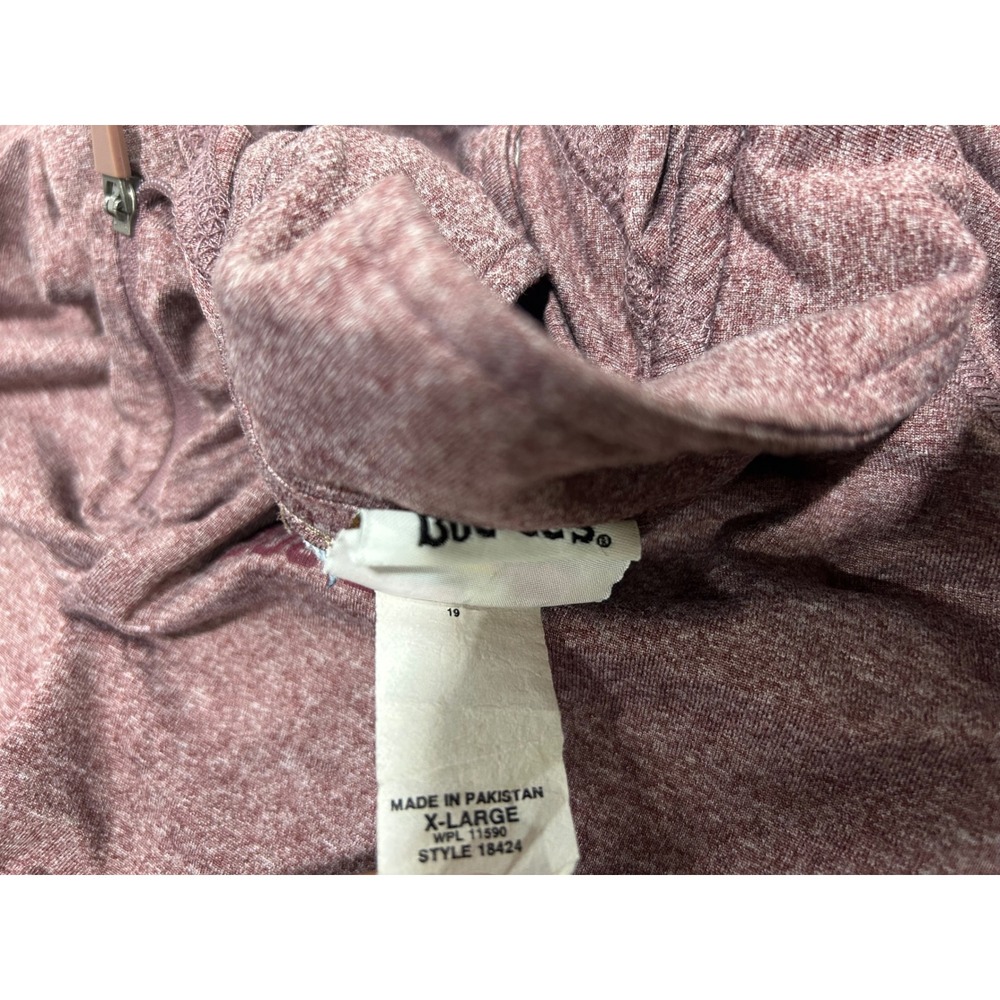 Buc-ee's Mens XL Maroon Space Dye Quarter Zip Pullover Performance Shirt Logo - Picture 4 of 4